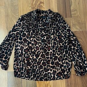 J. Crew leopard blouse. NWOT!